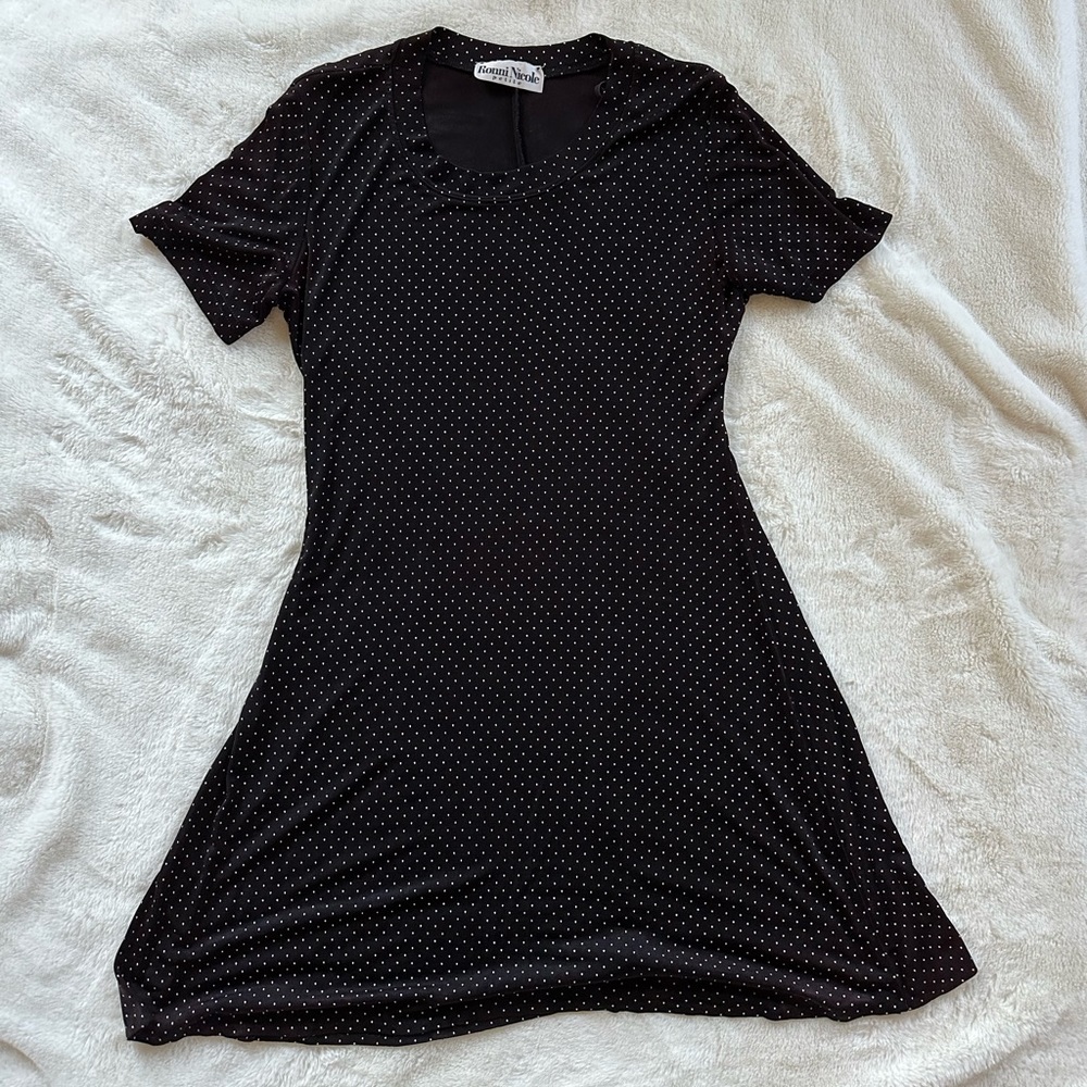 Vintage 90s Slinky Polka Dot Dress